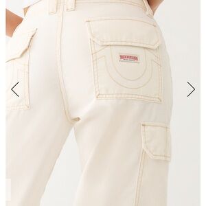 True Religion Military Signature Cargo Pants in Winter White